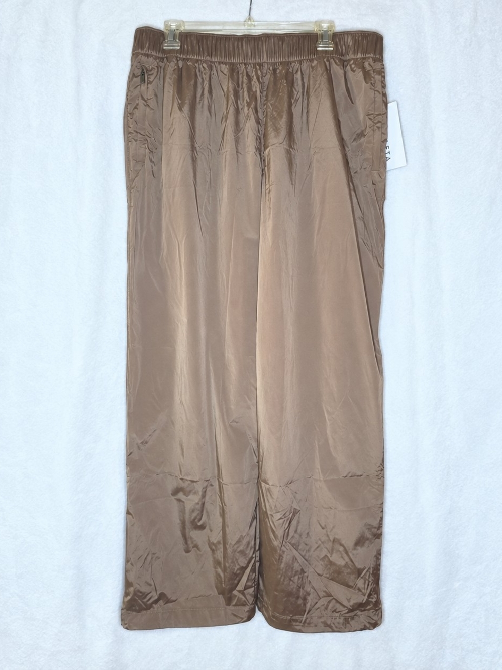 NWT Athleta Rise Pant Brown Cinch Hem Travel Jogger Size M